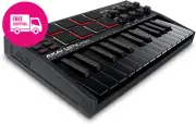 MPK Mini MK3 Black USB MIDI Keyboard 25 Keys, 8 Drum Pads, Music Software