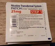 Lot of 7 One Week Supply of Step 1 Nicotine Transdermal Patches 7 Patches