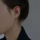 925純銀耳釘女方塊耳圈2022年新款潮高級設計感耳扣耳環耳骨耳飾