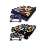 OFFICIAL SPACE JAM (1996) GRAPHICS VINYL SKIN FOR PS4 SLIM CONSOLE & CONTROLLER