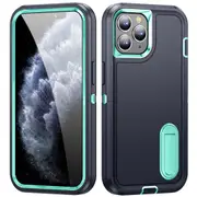 MCC Shockproof iPhone 11 Pro Case Cover Heavy Duty with Stand Apple 11Pro [Navy+Light Blue]