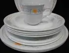 ❤️ 16-pc Corelle APRICOT GROVE DINNERWARE SET w/ Dinner Lunch Plates Bowls Cups