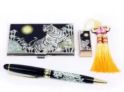 MOP Swivel 8GB Flash Drive Memory Stick Ballpoint Gift Business Card Holder Set