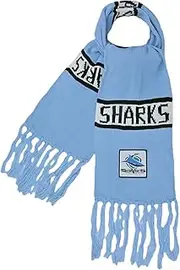Burley Sekem Unisex Cronulla Sharks Traditional Bar Scarf, Multicoloured, One Size