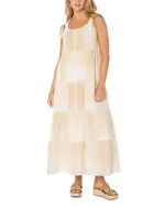 Liverpool Los Angeles Tie Strap Tiered Dress