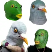 Pigeon Head Mask Halloween Costume Creepy Animal Party Toys Theater Prop Latex