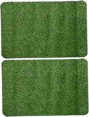 2Pcs Artificial Grass Mat for Dogs Potty Training Turf Rug Lifelike Grass Pad for Use Safe Absorbent Entryway Mat for Durable Design for Home Lawn