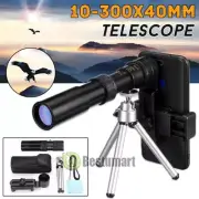 4k 10-300X40 Phone Camera Zoom Lens Monocular Telescope HD Hiking Hunting+Tripod