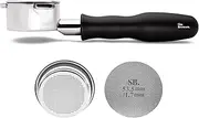 54mm Bottomless Portafilter, Anodized Aluminum Handle, Fits Breville Espresso Machines, Stainless Steel Filter Basket & Puck Screen Included, Black