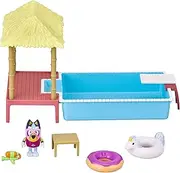 Bluey Pool Time Playset – Interactive 3-in-1 Set with Diving Board, Floaties, Water Blaster, & Swim Goggles – Poolside Playset for Toddlers & Preschoolers