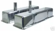 NEW SBC TALL VALVE COVERS,POLISHED ALUMINUM,CHEVY