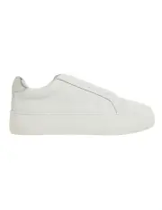 [Sandler] Frenzy Sneakers in White/Silver Leather