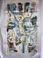 Vintage Kay Dee Linen Kitchen Tea. Cape Cod Massachusetts New without Tag
