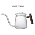 Glass Gooseneck Kettle Stovetop Tea Kettles Water Boiler Drip Coffee Kettle