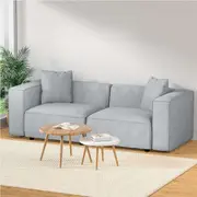 Artiss Sofa Lounge Modular Set 1-6 Seater Couch Chaise Chair Suite Ottoman Grey 2 Seater