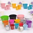 Mini Metal Bucket Flower Pot Table Decor Plant Basket Bucket Planter Home Decor
