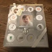 New Carter's Child Of Mine "First Year" Picture Frame (Holds 13 Photos) New Box