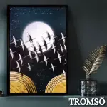 【TROMSO】北歐時代風尚有框畫-星辰圓月WA182(無框畫掛畫掛飾抽象畫)