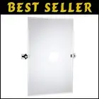 Versatile Large Rectangle Mirror with Adjustable Chrome Anchors - 20x30 Inches