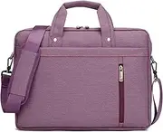 Legou Laptop Bag with Shoulder Strap Solid Color Laptop Tote Bag Purple S