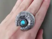 Armenian Spirit Silver 925 set Labradorite ring women Round ethnic jewellery big