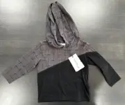 Miles the Label Blouse Black and Gray Kids Size 18 Months NEW