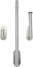 Stainless Steel Bathroom Clothes Hook, Paper Towel Rack, Towel Bar Set, Perforated Free Towel Rack Bathroom Set(Silver) Towel Rack