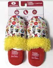 Ramen Cup Noodles Monkey Paul Frank Chopsticks Soft Slippers, Size Medium, NEW