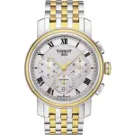 【TISSOT】BRIDGEPORT 羅馬三眼計時機械錶 開學(T0974272203300)