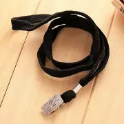 Neck Lanyards Strings Blank Black Flat Nylon Badge Holders ID Name Tags 200 Pcs