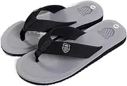 [LUCBEI] Sandals Men Summer Flip Flops Beach Sandals Anti-Slip Casual Flat Shoes Slippers Flat Slides Shoes House Slippers Easy for Putting on or Taking Off (Color : Gray, Size : 40)