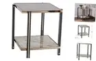 Thornsett Mixed Material Mirrored Top End Table, Champagne