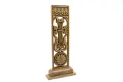 Light brown Wooden "KHACHKAR" Big Cross for Desk best Christian gift souvenir