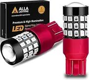 Alla Lighting 7440 7443 LED Strobe Brake Lights Bulbs Super Bright T20 7440 7443 Flashing Strobe Pure Red LED Bulbs High Power LED 7443 Strobe Brake Stop Light Bulbs, Brilliant Pure Red (Set of 2)