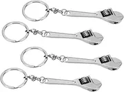 [SAFIGLE] 4pcs Small Wrench Key Rings Durable Creative Keychain Lightweight Portable Key Chains for Home and Automotive Accessories Workmanship Design