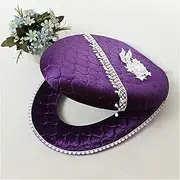 APTPKGDFDK Thicken Toilet Seat Cover Set Zipper Two-Piece Toilet Case Glossy Bath Cushion Warm Bathroom WC Cover Washable Cover Set Toilet seat(Purple)