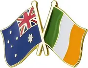 [Panda Loco] Australia & Ireland Irish Australian Friendship Flag Enamel Lapel Pin Badge Diplomat, Enamel
