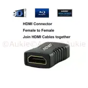 2(TWO) Black HDMI Connectors(Female to Female), Supports 3D & Blu-ray