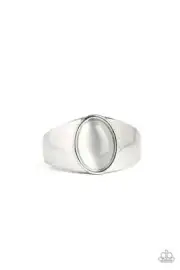 Paparazzi Ring- Cool Down- White Cat's Eye