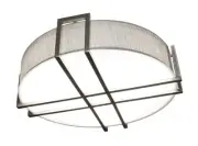 AFX LBTF1624LAJUD Lambert 1 Light 16"W Integrated LED Flush Mount - Nickel