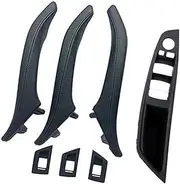 MKVAXR LHD RHD Interior Door Pull Handle Set, for, 5 Series F10 F11 F18 520 523 525 528 530 535 2010 2011-2017 51417225873 51417359283 Car Interior Door Handle(Black RHD Black Set)