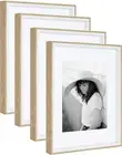 Gibson Transitional Frame Set, Set of 4, 11" X 14", White and Natural, Casual Fr
