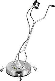 VEVOR Pressure Washer Surface Cleaner, 21'', Max. 4000 PSI Pressure by 3 Nozzles for Cleaning Driveways, Sidewalks, Stainless Steel Frame w/Rotating Dual Handle, Wheels, Fit for 3/8'' Quick Connector