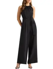 [David Lawrence] Gisele Silk Jumpsuit in Black