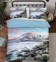 3D Mountain Stone ZHUA1033 Bed Pillowcases Quilt Duvet Cover Set Queen King Zoe