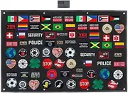 Antrix 45x30 inches Tactical Patch Display Panel Holder Board Wall Organizer for Tactical Military Army Combat Moral Airsoft Uniform Hook and Loop Emblem Patches