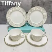 Tiffany Notes Cup Saucer Plate Set Porcelain Used