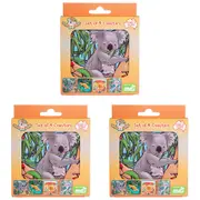 3x 4pc MDI Cork-Backed Drink Coasters Table Mat Set Square Australiana Animals
