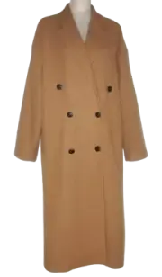NWT Rag & Bone Womens THEA Wool Blend ITALIAN Fabric COAT L Camel MSRP$895