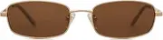 [SOJOS] Retro Hippie Rectangle Sunglasses 70s Vintage Trendy Small Narrow UV400 Sunnies SJ1187